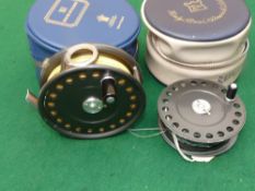 REEL & SPOOL: (2) Hardy St. George 3.75" alloy fly reel, in as new condition, good smoke agate