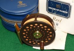 REEL: Hardy The Featherweight alloy trout fly reel, in as new condition, brown finish, gold anodised