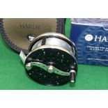 REEL: Hardy Cascapedia Mk2 fly reel, size 5/6/7, foot stamp E02750, unused, in maker's neoprene case