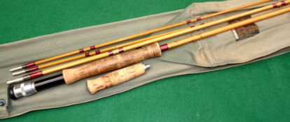 ROD: Hardy The Salmon Deluxe 9' 3 piece with correct spare tip Palakona fly rod, little used