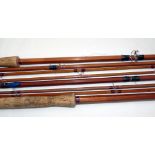 RODS: (2) Pair of Sharpe's of Aberdeen spliced joint salmon fly rods, a 13' with spare tip for