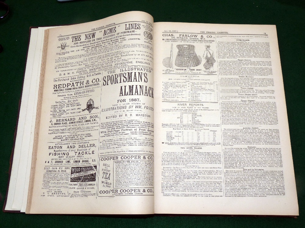 Fishing Gazette - The Fishing Gazette 1887 full year bound volume, wrongly titled January-June 1887,
