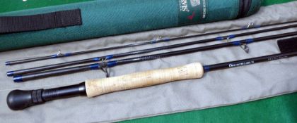 ROD: Orvis Silver Label TL 9' 4 piece graphite travel fly rod, line rate 9, grey blank whipped blue,