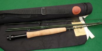 ROD: Hardy Uniqua 7'6" 4 piece graphite travel fly rod, in as new condition, line rate 3, green
