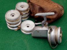 REEL & SPOOLS: (8) Early Hardy No.2 Altex spinning reel, Duplicated Mk2 stamped to underside of