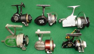 REELS: (6) Collection of 6 vintage fixed spool spinning reels, Heddon Spinpal 230, Southbend 925,