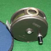 REEL: Hardy Perfect 3-3/8" alloy trout fly reel in as new condition, good smoke agate line guide,