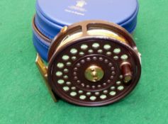 REEL: Hardy The Princess bronze finish alloy trout fly reel, fine condition, gilt brass plated
