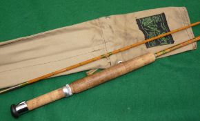 ROD: Early Edgar Sealey The Brook Fly rod, 7' 2 piece split cane, green close whipped low bridge