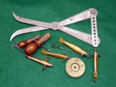ACCESSORIES: An Allcock's Jardine pike scissor gag, nickel on brass , hinged adjuster lock bar