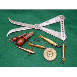 ACCESSORIES: An Allcock's Jardine pike scissor gag, nickel on brass , hinged adjuster lock bar