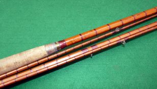 ROD: Early Hardy Gold Medal Palakona salmon fly rod, 14'6" 3 piece, c/w spare tip, lacking tip ring,