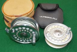 REEL & SPOOL: (2) Shimano Ultegra 78 alloy trout fly reel, rear disc adjuster, ventilated face, in