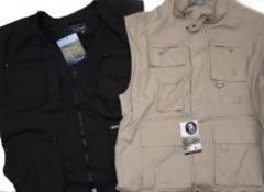 FLY WAISTCOATS: (2) Pair of fly fisherman's' multi pocket waistcoats, The Champion Dale size to XL
