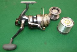 REEL: Daiwa Emcast 6000 big pit reel, front drag, folding power handle, blue finish, big pit