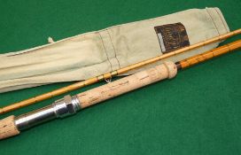 ROD: Fine Hardy The No.2 LRH Spinning rod, 9'6" 2 piece Palakona, No.H50758C, green close whipped,