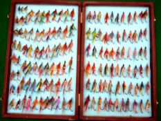 FLIES: Good collection of modern steel eyed salmon flies, in sizes 1"-1.75", assorted patterns,