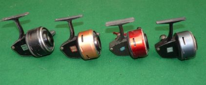 REELS: (4) Collection of 4 Abu closed face reels incl. 501 with black housing, 503 copper housing,