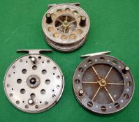 REELS: (3) Allcock Aerial 4.5" match reel, narrow drum, 6 spoke with tension regulator, lacking