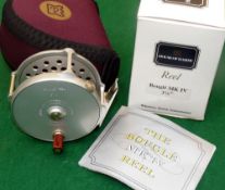 REEL: Hardy Bougle Mk1V 3.25" alloy raised pillar fly reel, foot stamp JD0055, rim tension