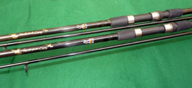 RODS: (2) Matched pair of DAM Seahawk carbon carp rods ,12' 2 pce, lined guides, 40mm butt rings,