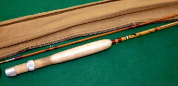 ROD: Fine Sharpe's of Aberdeen The Featherweight 7' 2 piece impregnated cane brook trout fly rod,