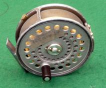 REEL: Hardy St. Aidan alloy fly reel, black handle, heavy U shaped line guide, rim tension