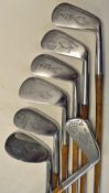 Fine set of J. Carstairs The Links Leven Fife Irons (7) - immaculate matching stainless irons to