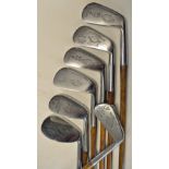 Fine set of J. Carstairs The Links Leven Fife Irons (7) - immaculate matching stainless irons to