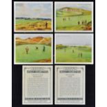 Full set of W.D and H.O Wills "Golfing" cigarette cards overseas issue with company address - 25/