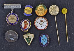 Interesting Collection of Various Golf Enamel and Pins Badges includes Windlemere L GC, Little Aston