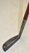 Brown Vardon Pat mallet head putter - by Wm Gibson Kinghorn c/w oval hosel and shaft - good clear