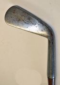Early R Forgan & Son St Andrews POWF hooked smf general iron c. 1890 c/w makers shaft stamp just