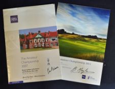 2x Amateur Golf Championship signed programmes both signed by the winners to the front covers to