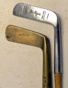 Mitchell Manchester thick straight blade gun metal putter c.1895 together with a later Ben Sayers