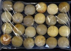 24x various square mesh dimple golf balls - mostly Dunlop and some anonymous - all used and mixed