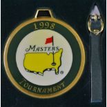 1998 Official National Augusta Masters Tournament bag tag - won by Mark O'Meara - in the original