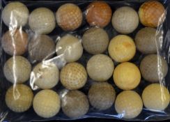 24x various square mesh dimple golf balls - mostly Dunlop and some anonymous - all used and mixed