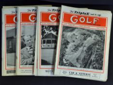 "Golf Illustrated" original weekly magazines for 1952 - a near complete run to incl from 3rd January