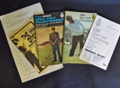 1971 100th Open Golf Championship programme, draw sheets and steward's letter - small amount of