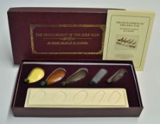 "The Development of The Golf Club-An Historic Record of its Evolution" desk gift set in the original