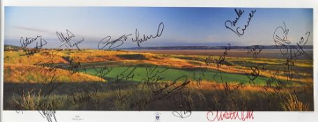 2012 Royal Liverpool British Ladies Open Golf Championship print signed by 27 major women golfer's