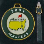 2001 Official National Augusta Masters Tournament bag tag - won by Tiger Woods in the original