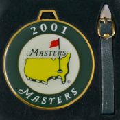 2001 Official National Augusta Masters Tournament bag tag - won by Tiger Woods in the original