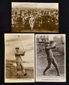 3x Prince of Wales golfing postcards to incl Driving himself in as Captain of the Royal and