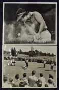 Babe Zaharias - 1948 US Ladies Open Golf Champion press photograph - kissing her golf ball after