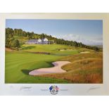 Baxter, Graeme signed "Ryder Cup 2004, Oakland Hills Country Club" colour print signed by both the