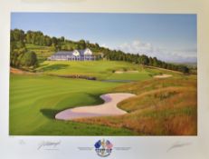 Baxter, Graeme signed "Ryder Cup 2004, Oakland Hills Country Club" colour print signed by both the