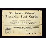 Scarce "Noted Golfers" National Series envelope No.411- originally containing 6 assorted coloured