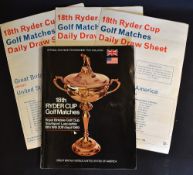 1969 Ryder Cup Golf signed programme and draw sheet - the programme signed by 11 GB and I players to